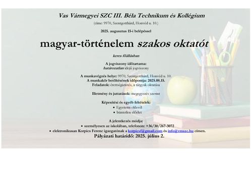 Álláslehetőség